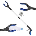 Igoods Igoods Grijparm - Draaibare Kop Afvalgrijper - Opvouwbare Grijper Helping Hand - Grijphulp van Aluminium - Grijpstok voor Afval & Zwerfvuil - Blauw