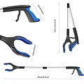 Igoods Igoods Grijparm - Draaibare Kop Afvalgrijper - Opvouwbare Grijper Helping Hand - Grijphulp van Aluminium - Grijpstok voor Afval & Zwerfvuil - Blauw