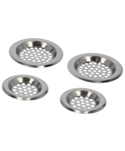 Igoods Gootsteenzeefjes - Gootsteenfilter - Gootsteenzeven - RVS - Groot & Klein - 6cm en 8cm - 4 Stuks