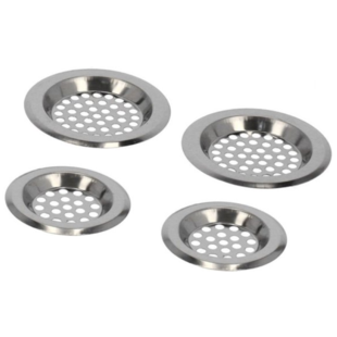 Igoods Gootsteenzeefjes - Gootsteenfilter - Gootsteenzeven - RVS - Groot & Klein - 6cm en 8cm - 4 Stuks