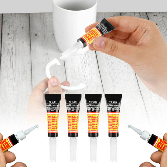 Igoods Igoods Secondelijm - Super Gel - Super Glue - Alleslijm - Multilijm - 4 x 3g