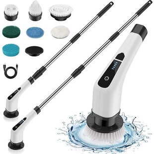 Igoods Polijstmachine - Poetsmachine - Polijstset - Elektrische Schoonmaakborstel - Schrobber - 7 Borstels - 25W - Wit