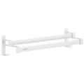 Igoods Igoods handdoekrek Dubbele Stang Zonder Boren - Handdoekrek badkamer - Handdoekhouder - Handdoekstang - 60cm - Wit