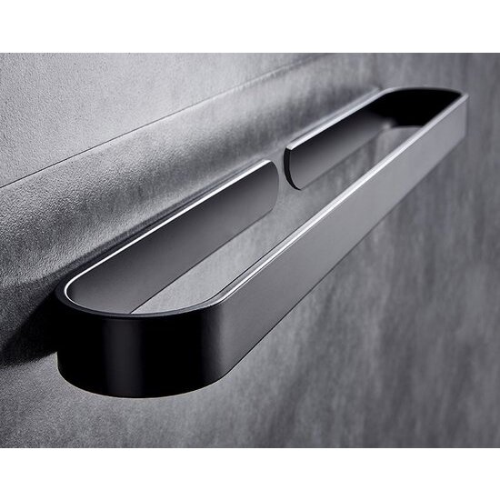 Igoods Igoods Handdoekrek - Handdoekstang Zelfklevend - Handdoekhouder - Muurbevestiging Zonder Boren - 50CM - RVS - Mat Zwart