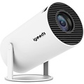 Igoods Igoods Projector - Mini-beamer - Videoprojector - Draagbare Projector - HD - Streamen - 180° draaibaar - Met Afstandbediening - Wifi 6 - Bluetooth 5.0 - Wit