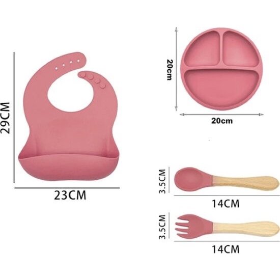 Igoods Igoods Babyservies - Kinderservies - Met Placemat - Siliconen - Antislip - 10-delig - Onbreekbaar - Vaatwasserbestendig - Magnetronbestendig - Vriesbestendig - Groen - Copy - Copy