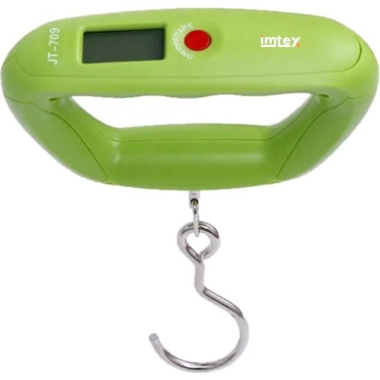 Imtex Imtex Bagageweegschaal - Kraanweegschaal - Draagbare Weegschaal - Hangweegschaal - Nachtvisie - Tarra Functie - Tot 50kg - Inclusief 2 Batterijen - Groen
