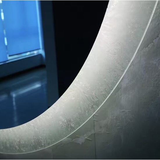 Igoods Igoods Badkamerspiegel - Aluminium Badkamerspiegel met LED-verlichting - Wandspiegel - Make-up Spiegel - Rond - 80cm