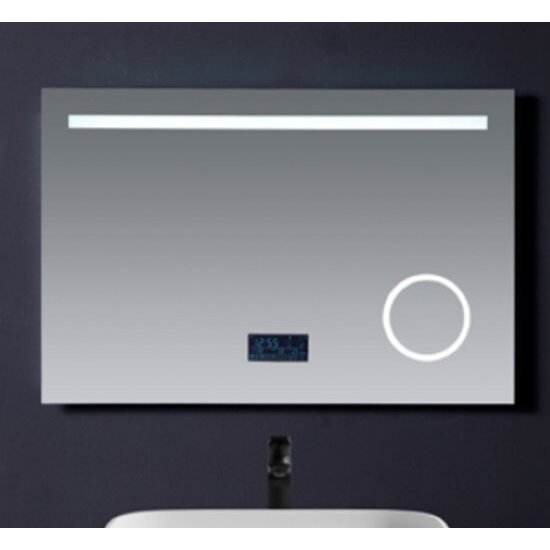 Igoods Igoods Badkamerspiegel - Aluminium Badkamerspiegel met LED-verlichting - Wandspiegel - Anti-Condens - IP44 Spatwaterdicht - Rechthoek - 90x70cm