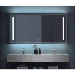 Igoods Badkamer Spiegelkastje - Aluminium Badkamerspiegel met LED-verlichting - Wandspiegel - Anti-Condens - Rechthoek - 100x80cm