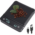 Imtex Imtex Koffieweegschaal - Digitale Keukenweegschaal - 3000g/0.1g - Waterdicht - USB-C Opladen - Antislip - LED - Zwart