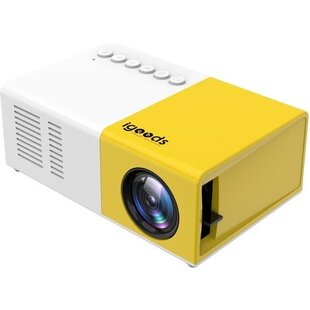 Igoods Mini Beamer - Led Projector Voor Multimedia - Draagbare Filmprojector - Home Cinema - Ondersteuning Voor AV/USB/HDMI/TF-Ingang Voor Home Entertainment