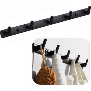 Igoods Wandkapstok - Kledinghanger - 5 Haakjes - Zwart