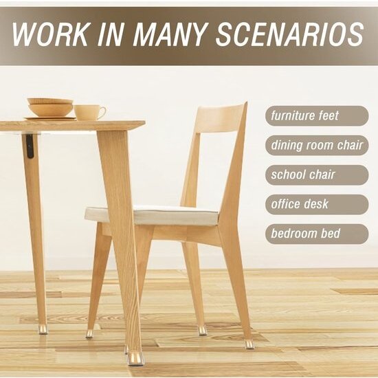 Igoods Igoods Stoelpoot Beschermers - Stoelpootdoppen - Meubelbeschermers Transparant - 24 Stuks - Maat S