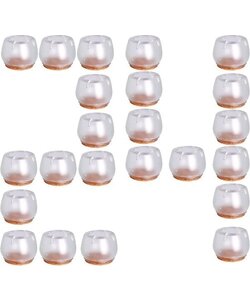 Igoods Stoelpoot Beschermers - Stoelpootdoppen - Meubelbeschermers Transparant - 24 Stuks - Maat L