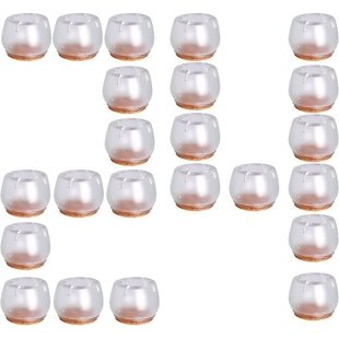 Igoods Stoelpoot Beschermers - Stoelpootdoppen - Meubelbeschermers Transparant - 24 Stuks - Maat L