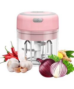 IMTEX Hakmolen elektrische - USB oplaadbal - Mini Portable Chopper - 250ml - Roze