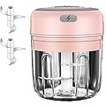 Imtex IMTEX Hakmolen elektrische - USB oplaadbal - Mini Portable Chopper - 250ml - Roze