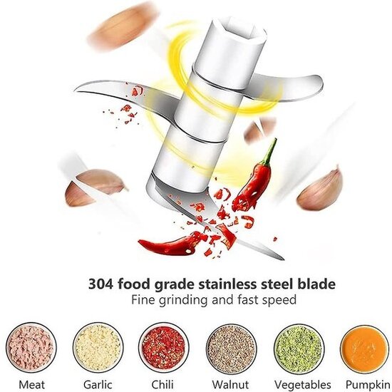 Imtex IMTEX Hakmolen elektrische - USB oplaadbal - Mini Portable Chopper - 250ml - Roze