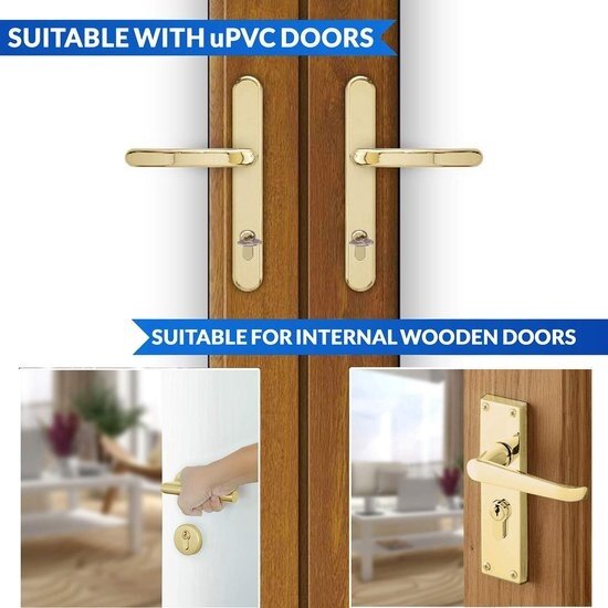 Igoods Igoods Cilinderslot - Profielcilinder - Deurcilinder - 60mm Dubbele cilinder - Incl 5 Sleutels - Goudkleurig - 2st