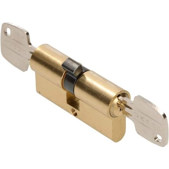 Igoods Igoods Cilinderslot - Profielcilinder - Deurcilinder - 60mm Dubbele cilinder - Incl 5 Sleutels - Goudkleurig - 2st
