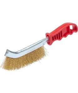 Igoods Universele Staalborstel - Messing Staalborstel - Schuurborstel - Roest Verwijderen - Rood