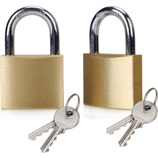 Igoods Mini-hangsloten - Koffersloten - Hangsloten met 2 Sleutels - Universeel - 2 Stuks