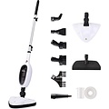 Igoods Igoods Stoomreiniger - Handstomer - Vlekkenreiniger - Met 8 opzetstukken - Met Microvezeldoek - Voor Vloeren, Bank, Badkamer en Tapijt - Wit