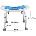 Igoods Igoods Douchestoel - Douchekruk - Badkamerkruk - Badkamerstoel - Anti-slip - Verstelbaar in Hoogte - Wit