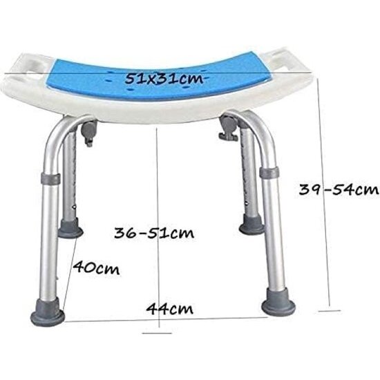 Igoods Igoods Douchestoel - Douchekruk - Badkamerkruk - Badkamerstoel - Anti-slip - Verstelbaar in Hoogte - Wit
