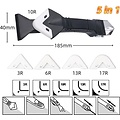 Igoods Igoods 3 In 1 Kitverwijderaar Set - Kitschraper - Voegstrijker - Kitspatel - Lijmverwijderaar - Voor Het Verwijderen En Afwerken Van Kit - Inclusief 5 Mondstukken