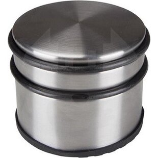 IGOODS Deurstopper - RVS - 7,5 cm x Ø 9 cm - Extra hoog! - XL deurstopper edelstaal 1.1 kg - Zilver
