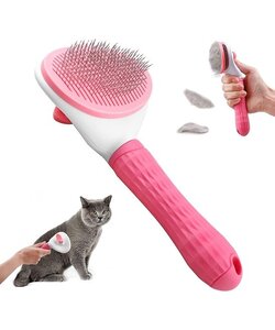 Igoods Kattenborstel - Kattenhaar Verwijderaar - Ontpluizer - Roze