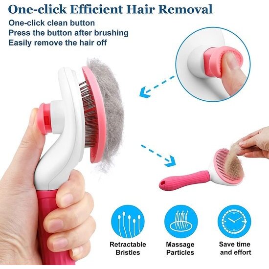 Igoods Igoods Kattenborstel - Kattenhaar Verwijderaar - Ontpluizer - Roze