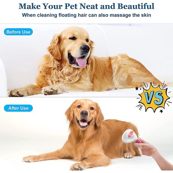 Igoods Igoods Kattenborstel - Kattenhaar Verwijderaar - Ontpluizer - Roze