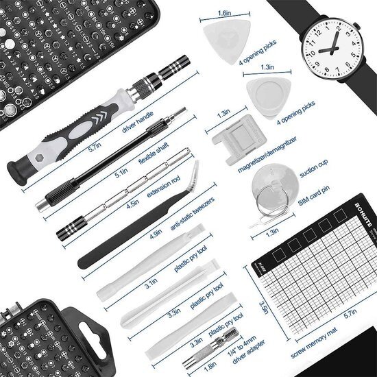 Igoods Igoods Schroevendraaierset - Gereedschapskoffer Gevuld - Gereedschapset - 115 In 1 Delige Precisie Schroevendraaier Set