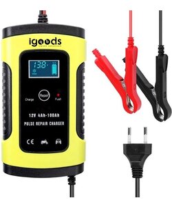 Igoods Acculader - Druppellader - Acculader voor Auto Motor Scooter Boot Camper - Reparatie Modus - 12V 6A
