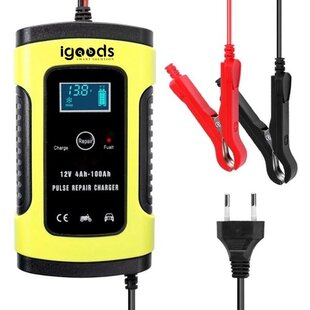 Igoods Acculader - Druppellader - Acculader voor Auto Motor Scooter Boot Camper - Reparatie Modus - 12V 6A