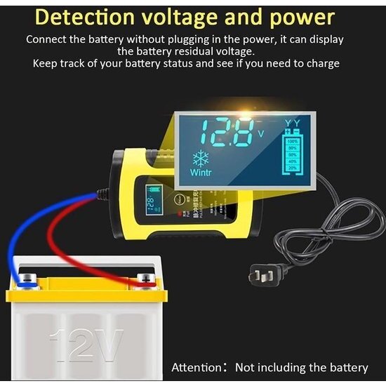 Igoods Igoods Acculader - Druppellader - Acculader voor Auto Motor Scooter Boot Camper - Reparatie Modus - 12V 6A