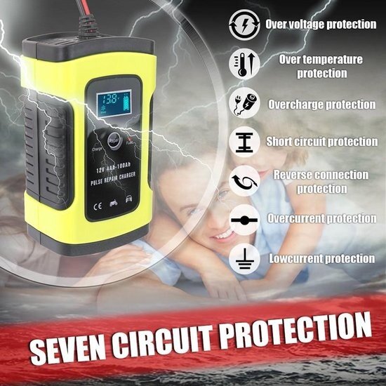 Igoods Igoods Acculader - Druppellader - Acculader voor Auto Motor Scooter Boot Camper - Reparatie Modus - 12V 6A