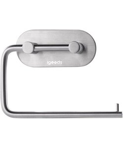 Igoods Toiletrolhouder - WC Rolhouder - Zelfklevend - WC Papierhouder Zonder Klep - Moderne Stijl - RVS Zilver