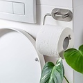 Igoods Igoods Toiletrolhouder - WC Rolhouder - Zelfklevend - WC Papierhouder Zonder Klep - Moderne Stijl - RVS Zilver