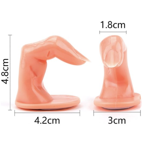 Igoods Igoods Nep Vinger - Handige Oefenvinger - Training Vinger voor Acryl Nagels - Manicure Vinger - Zelfklevend - Acryl en Gel Nagels