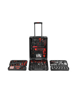 Imtex Gereedschapstrolley - 399-Delige Gereedschapskoffer - Gereedschapskist - Gereedschapskoffer op Wielen - Gevuld - Aluminium
