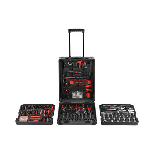 Imtex Gereedschapstrolley - 399-Delige Gereedschapskoffer - Gereedschapskist - Gereedschapskoffer op Wielen - Gevuld - Aluminium