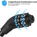 Igoods Igoods - Universeel Cijferslot - Fietsslot - Scooterslot - Kabelslot - Codeslot - 4 Cijfers - 60cm - Zwart