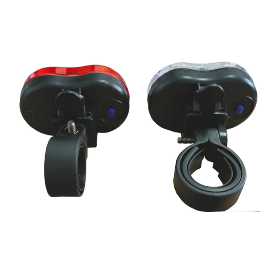 Igoods Igoods Fietslampen - Fietsverlichting Voor en Achter - Fietslampenset - LED Verlichting - 5 LED Lampjes - Rood en Wit