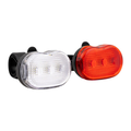Igoods Igoods Fietslampen - Fietsverlichting Voor en Achter - Fietslampenset - LED Verlichting - 5 LED Lampjes - Rood en Wit