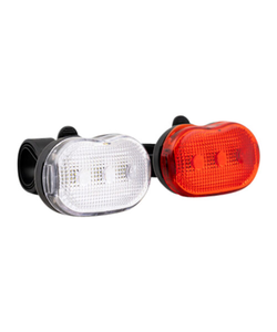 Igoods Fietslampen - Fietsverlichting Voor en Achter - Fietslampenset - LED Verlichting - 5 LED Lampjes - Rood en Wit
