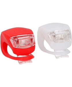 Igoods Fietslampjes - Fietsverlichting Voor en Achter - Fietslampenset - Siliconen Fietslampjes LED Verlichting - Rood en Wit